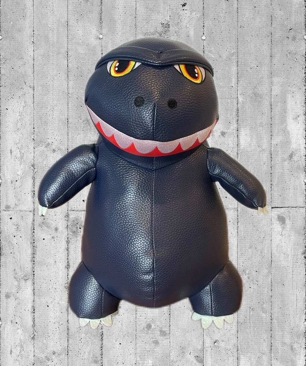 Kidrobot Godzilla Plush 13-Inch Blue Metallic Pleather